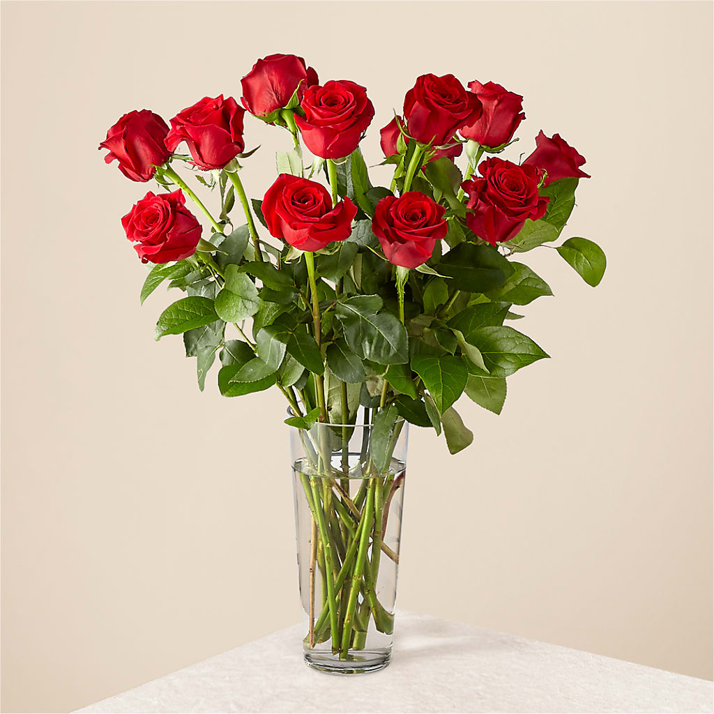 Long Stem Red Rose Bouquet – Flowers By Karen Inc, Ocean Springs MS