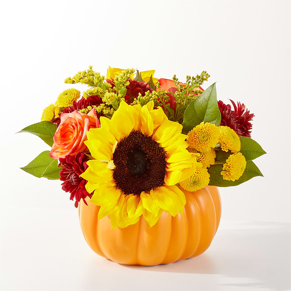 Golden Gourd Pumpkin Bouquet – Flowers By Karen Inc, Ocean Springs MS