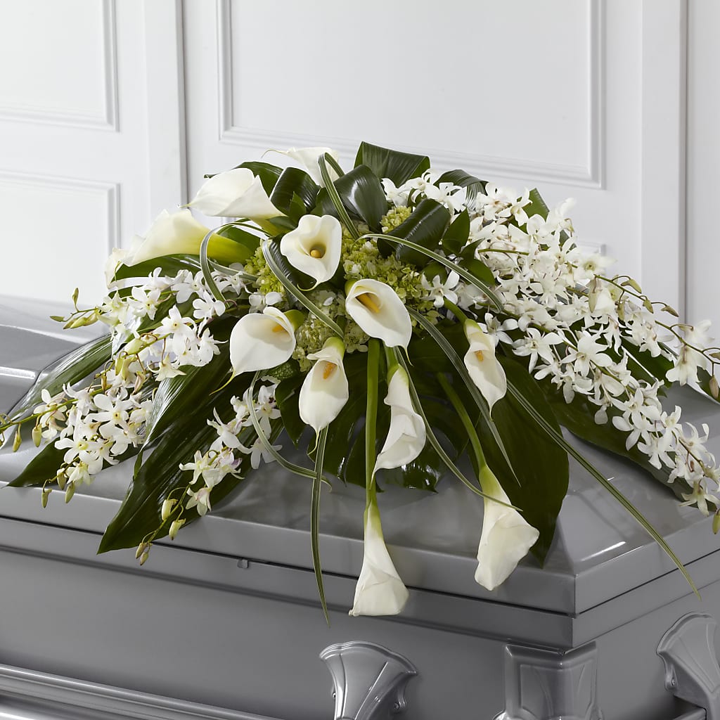 Angel Wings Casket Spray – Flowers By Karen Inc, Ocean Springs MS