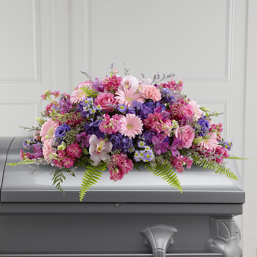 Glorious Garden Casket Spray – Flowers By Karen Inc, Ocean Springs MS