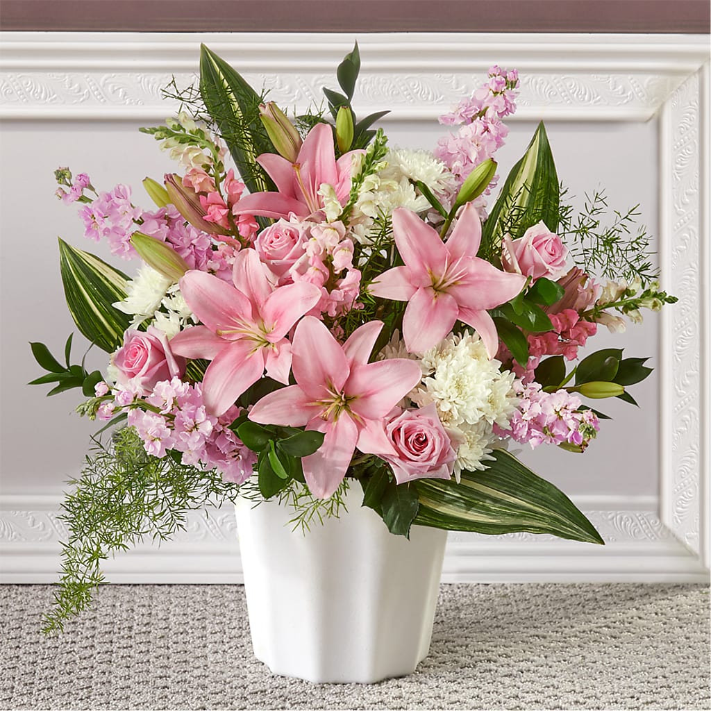 Simply Serene Floor Basket – Flowers By Karen Inc, Ocean Springs MS