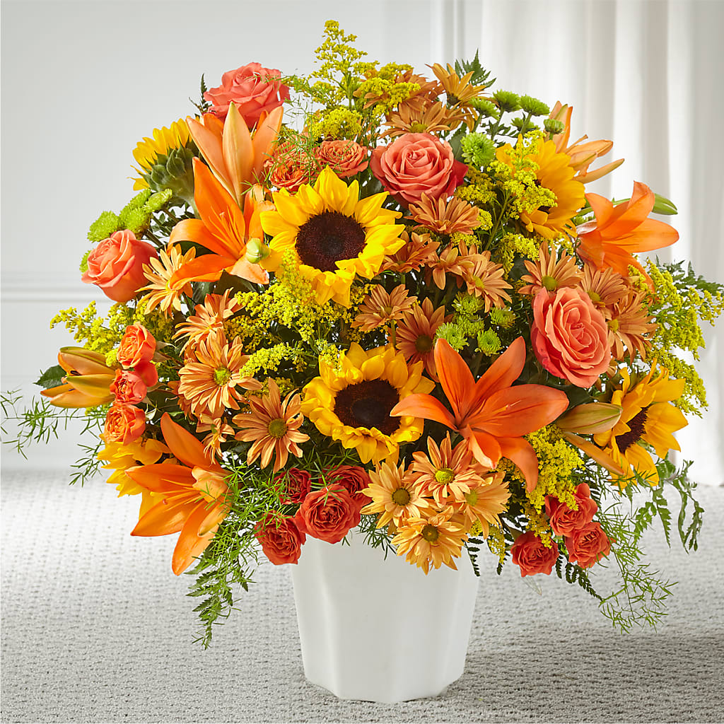 Harvest Thoughts Floor Basket – Flowers By Karen Inc, Ocean Springs MS