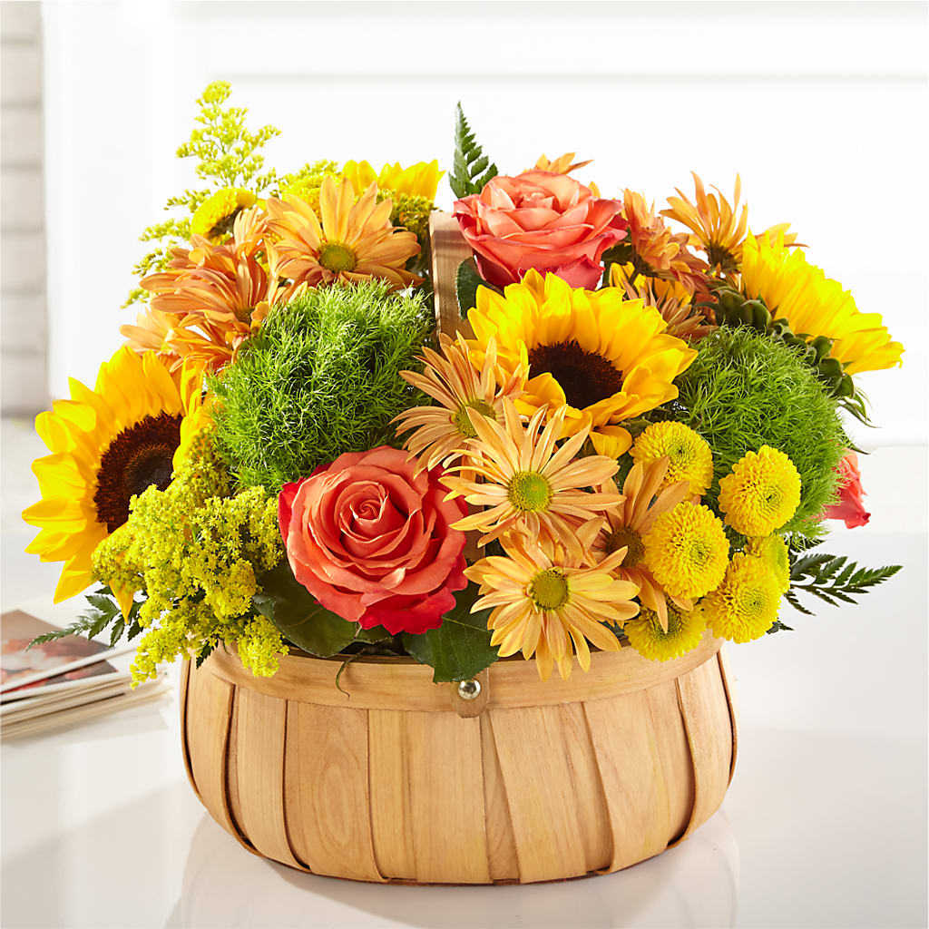 Harvest Sunflower Basket – Flowers By Karen Inc, Ocean Springs MS