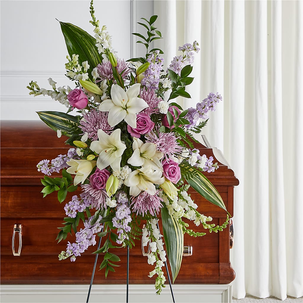Grateful Hearts Standing Spray – Flowers By Karen Inc, Ocean Springs MS