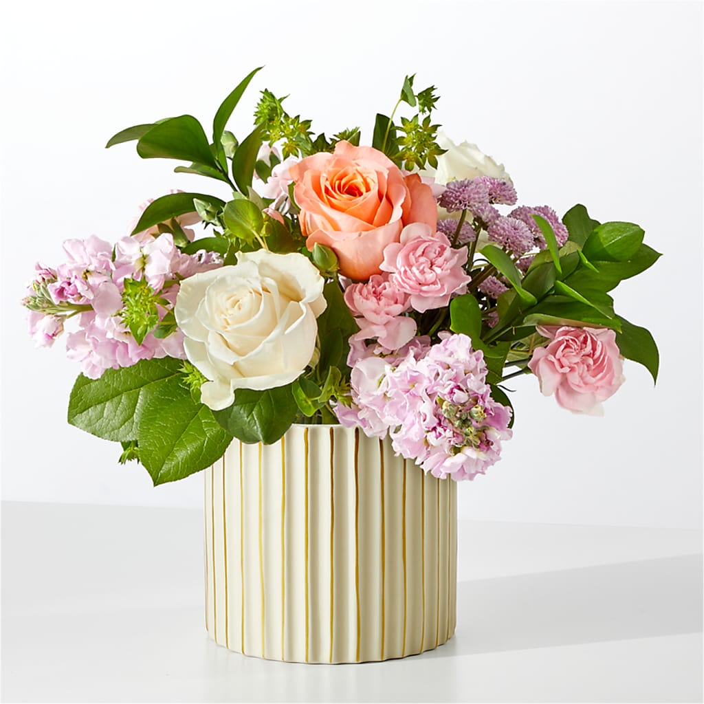 French Market Bouquet with Ivory Vase – Flowers By Karen Inc, Ocean Springs MS
