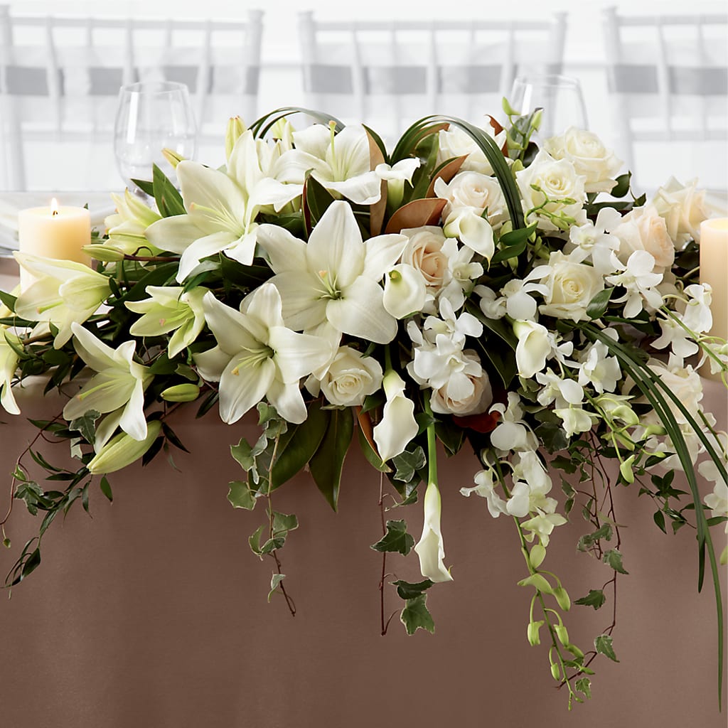 White Linen Arrangement – Flowers By Karen Inc, Ocean Springs MS