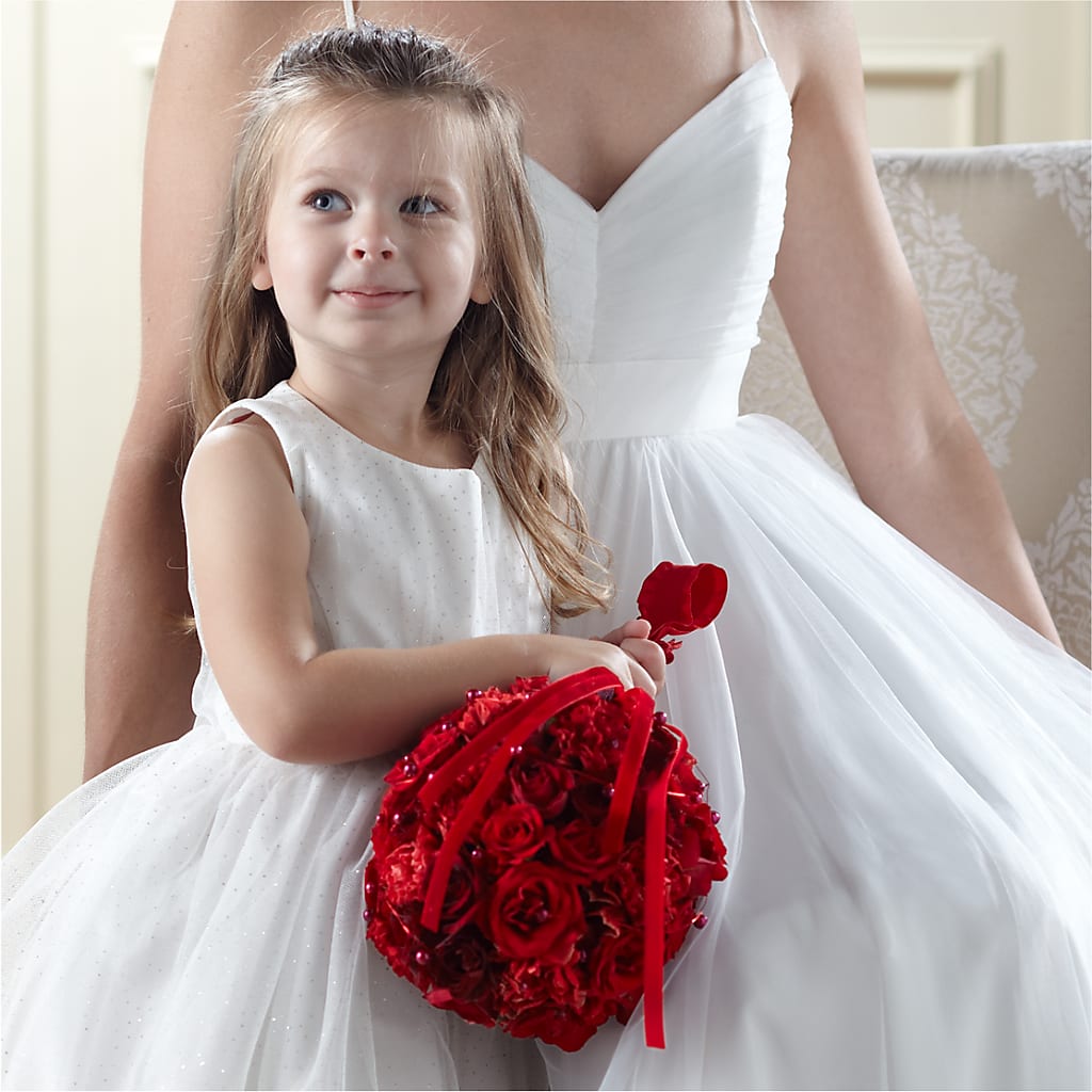 Pure at Heart Flower Girl Arrangement – Flowers By Karen Inc, Ocean Springs MS