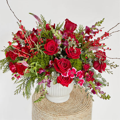 Big Red Bow Bouquet –  Flowers By Karen Inc, Ocean Springs MS