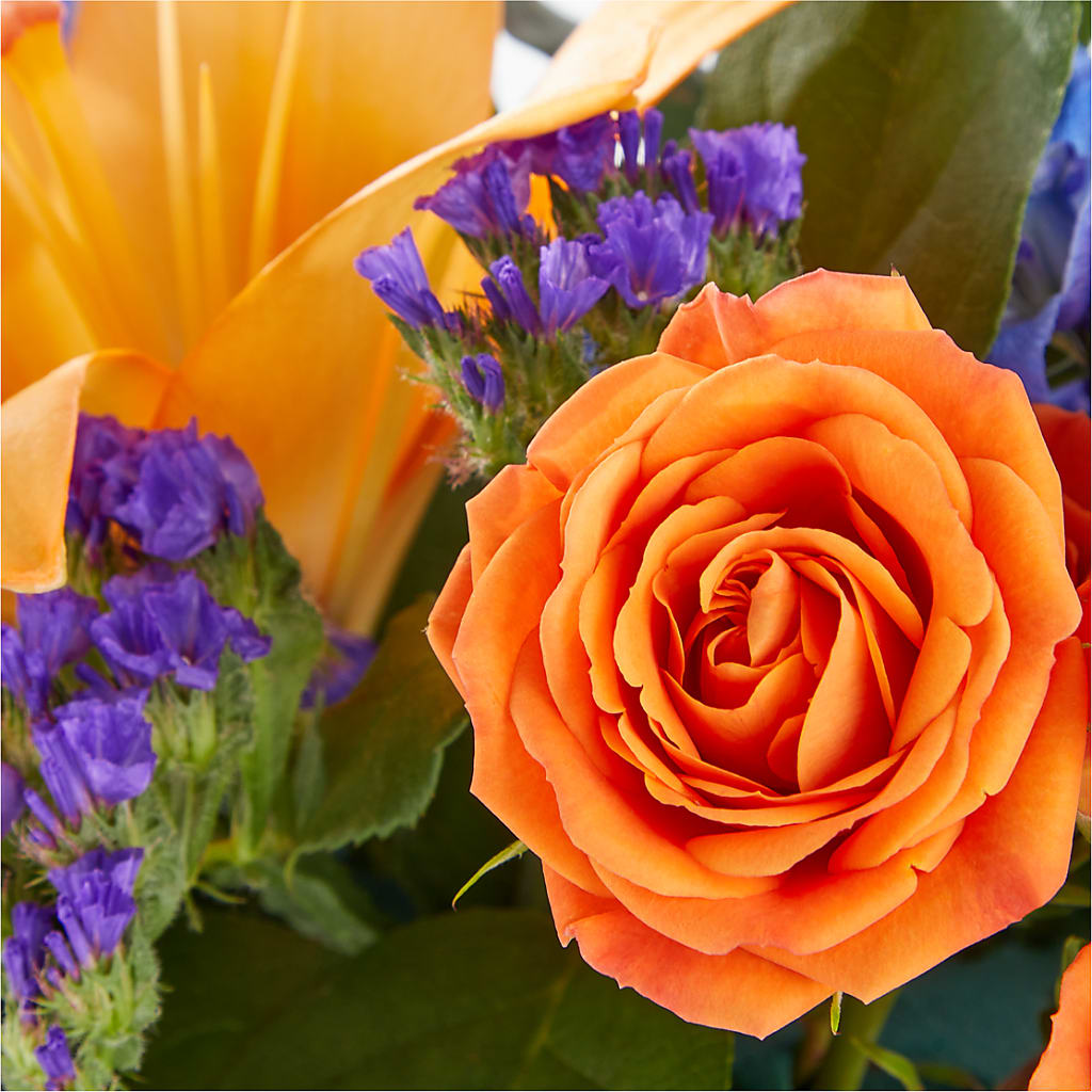 Radiant Citrus Box Bouquet –  Flowers By Karen Inc, Ocean Springs MS