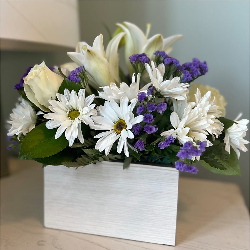 Beyond Blue Box Bouquet –  Flowers By Karen Inc, Ocean Springs MS