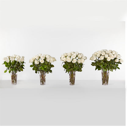 Long Stem White Rose Bouquet –  Flowers By Karen Inc, Ocean Springs MS
