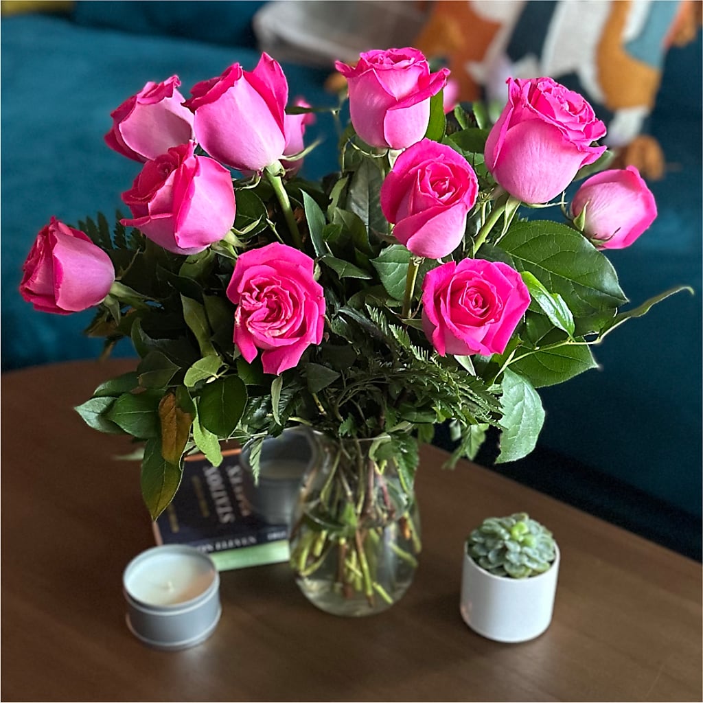 Long Stem Pink Rose Bouquet –  Flowers By Karen Inc, Ocean Springs MS