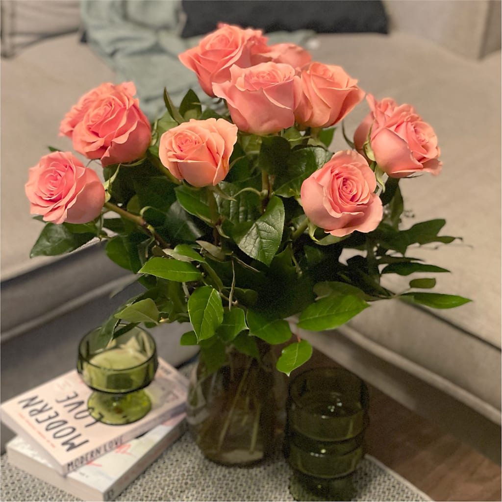 Long Stem Pink Rose Bouquet –  Flowers By Karen Inc, Ocean Springs MS