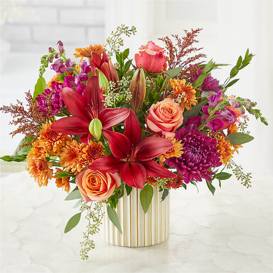 Burgundy Landscape Bouquet –  Flowers By Karen Inc, Ocean Springs MS