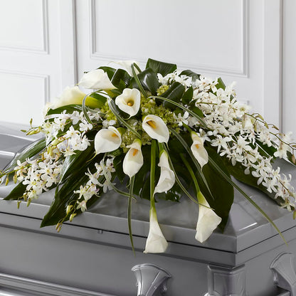 Angel Wings Casket Spray –  Flowers By Karen Inc, Ocean Springs MS