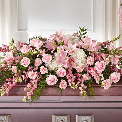 Life & Remembrance Casket Spray –  Flowers By Karen Inc, Ocean Springs MS