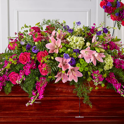 Radiant Tribute Casket Spray –  Flowers By Karen Inc, Ocean Springs MS
