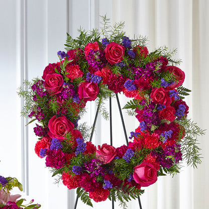 Calming Colors Wreath –  Flowers By Karen Inc, Ocean Springs MS