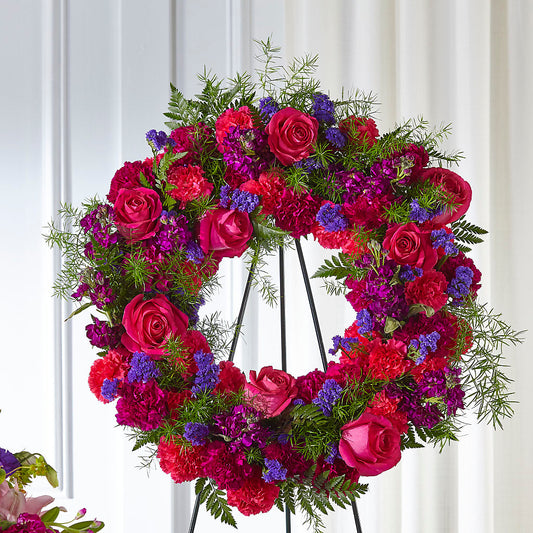 Calming Colors Wreath –  Flowers By Karen Inc, Ocean Springs MS