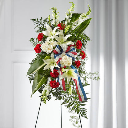 Stars of Life Standing Spray –  Flowers By Karen Inc, Ocean Springs MS