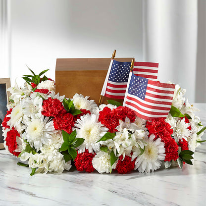 Spirit of Patriotism Cremation Adornment –  Flowers By Karen Inc, Ocean Springs MS