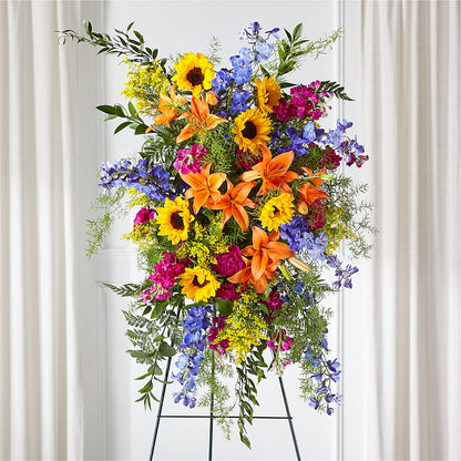 Sunlit Memories Standing Spray (Standard) –  Flowers By Karen Inc, Ocean Springs MS