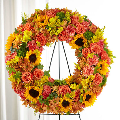 Autumnal Memories Wreath (Standard) –  Flowers By Karen Inc, Ocean Springs MS