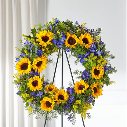 Bright Rays Wreath –  Flowers By Karen Inc, Ocean Springs MS