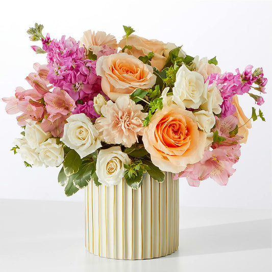 Paradise Bouquet with Ivory Vase –  Flowers By Karen Inc, Ocean Springs MS
