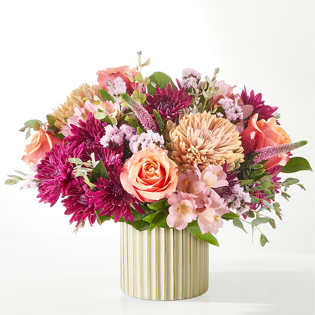 Berry Cobbler Bouquet with Ivory Vase –  Flowers By Karen Inc, Ocean Springs MS