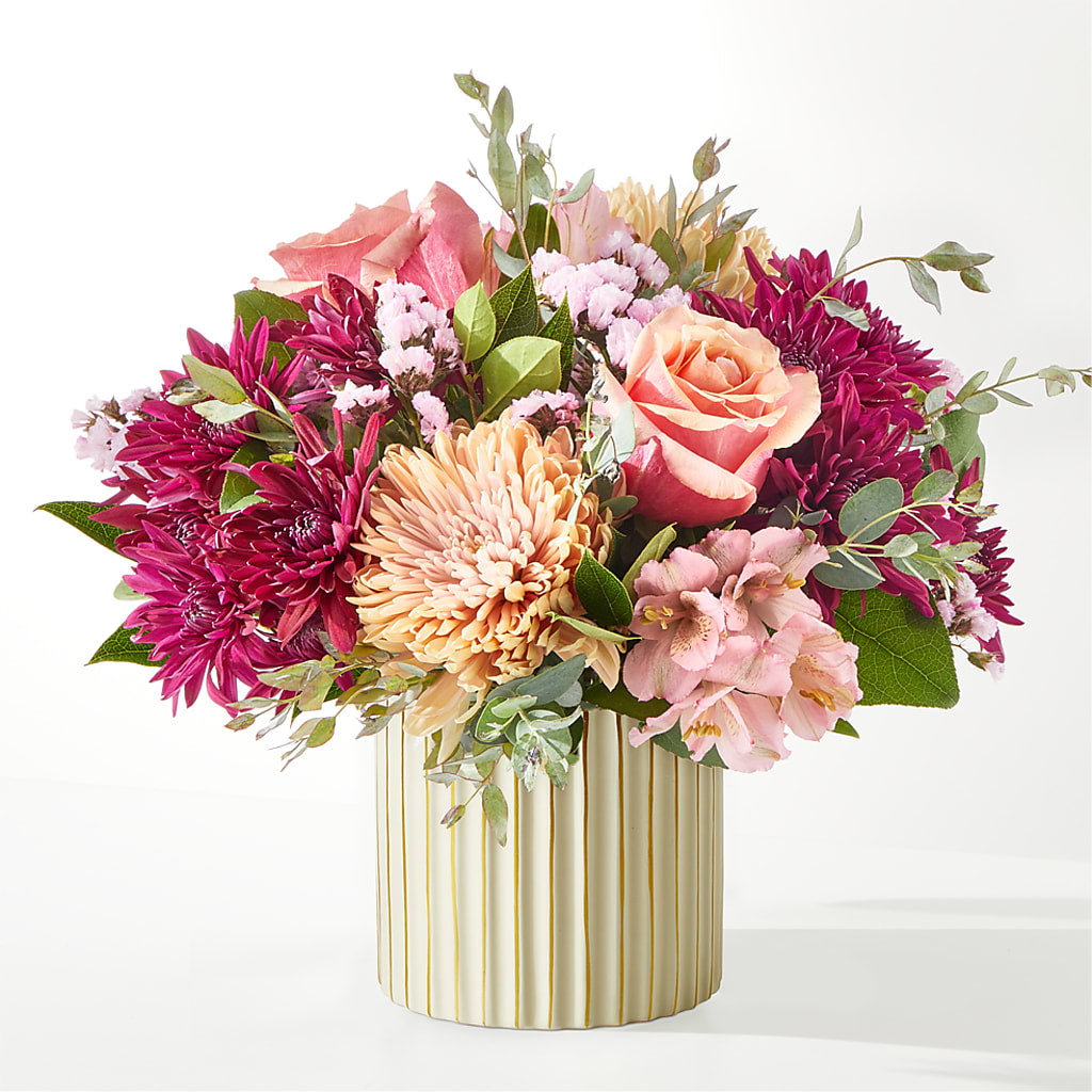 Berry Cobbler Bouquet with Ivory Vase –  Flowers By Karen Inc, Ocean Springs MS