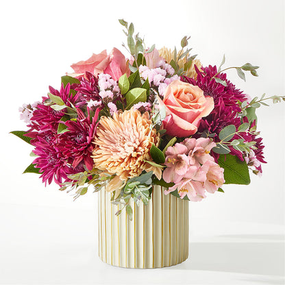 Berry Cobbler Bouquet with Ivory Vase –  Flowers By Karen Inc, Ocean Springs MS