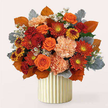Merlot Bouquet with Ivory Vase –  Flowers By Karen Inc, Ocean Springs MS