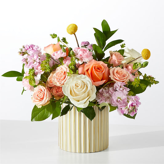 French Market Bouquet with Ivory Vase –  Flowers By Karen Inc, Ocean Springs MS