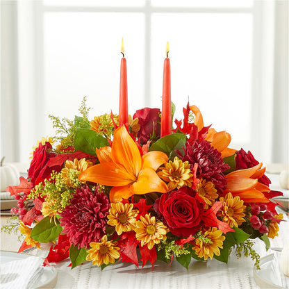 Autumn's Embrace Centerpiece –  Flowers By Karen Inc, Ocean Springs MS