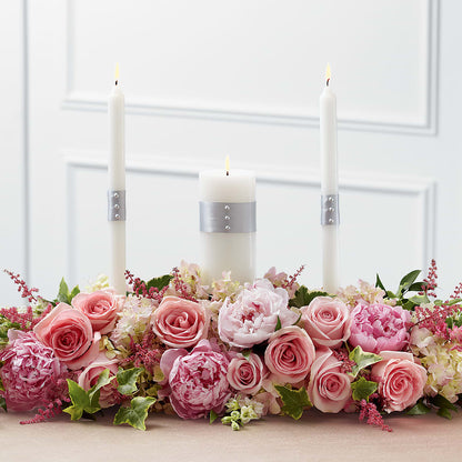 Worldwide Romance Unity Candle Arrangement –  Flowers By Karen Inc, Ocean Springs MS